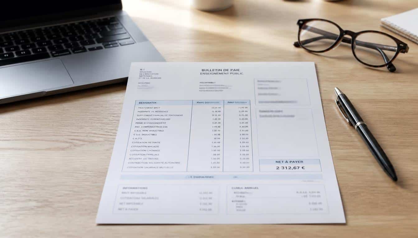 Bulletin de paye de l’Éducation nationale expliqué